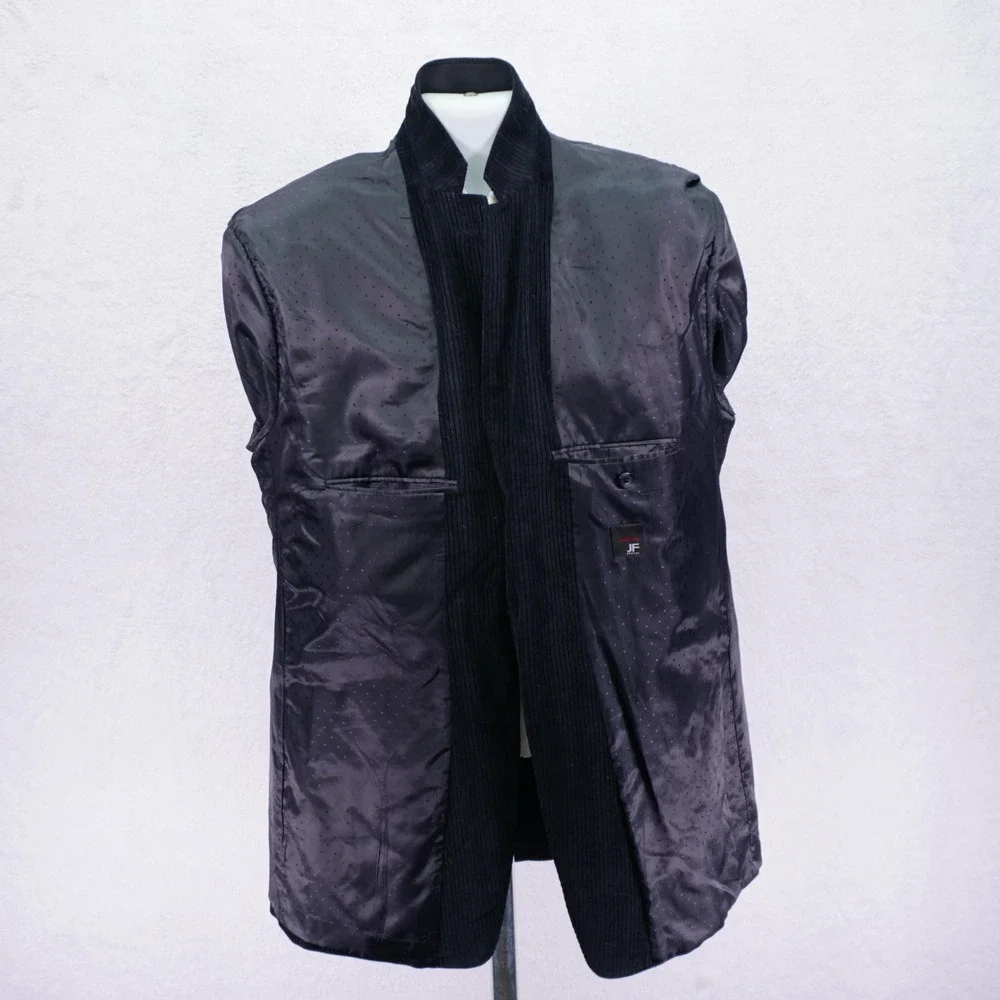 JF‎ Ferrar Corduroy Suede Black Cotton 2 Button Blazer 44L